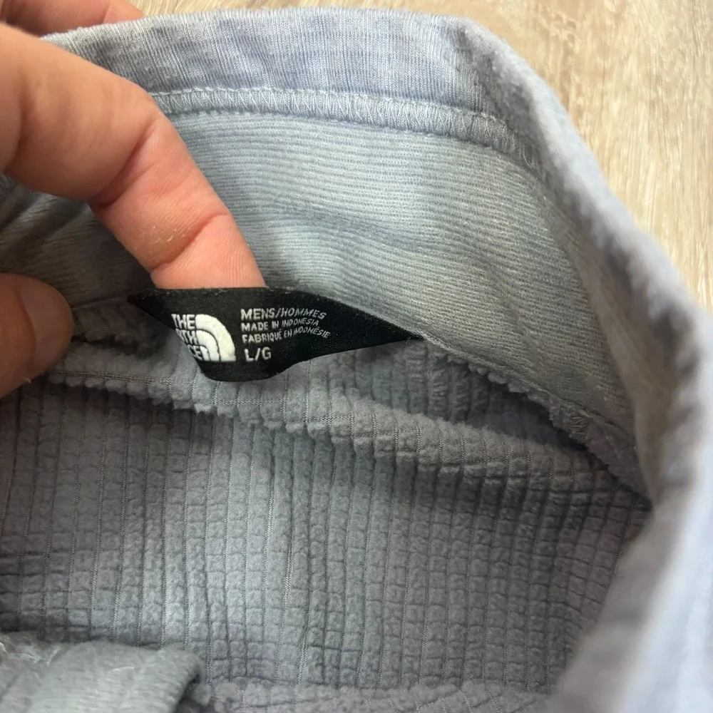 The North Face 1/4 Zip Grid Fleece Mens Large 'Amazon Safety Champion' Gray